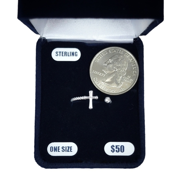 Montana Silversmiths Faith On Full Sterling Silver Ring One Size NEW Retail $50 - Picture 5 of 10